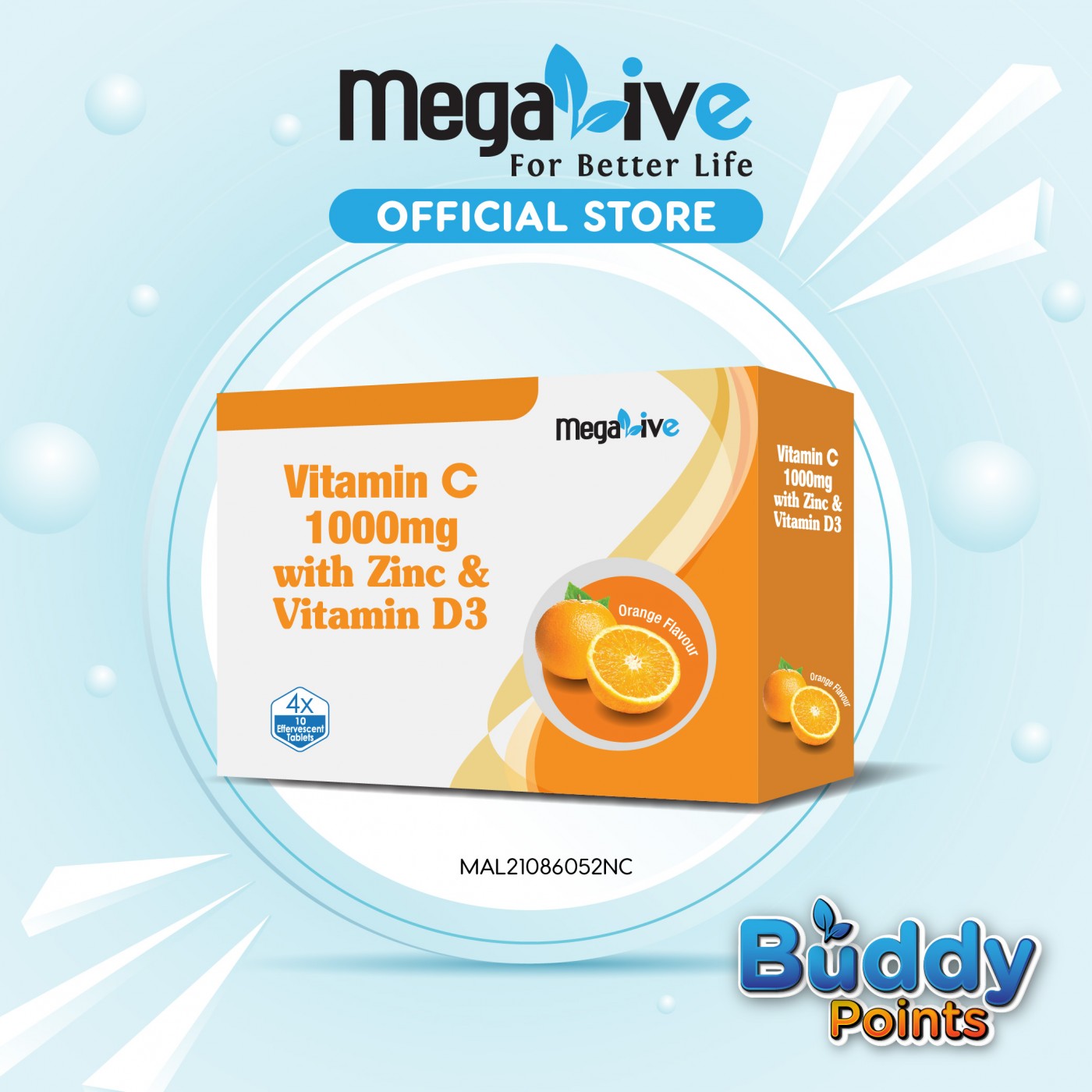 MegaLive Vitamin C 1000mg Effervescent Tablet